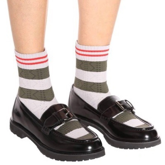 Fendi Rockoko 30mm black patent leather Scuba sock loafers...